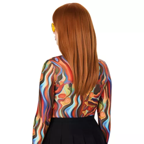 Heat Resistant Copper Wig with Bangs