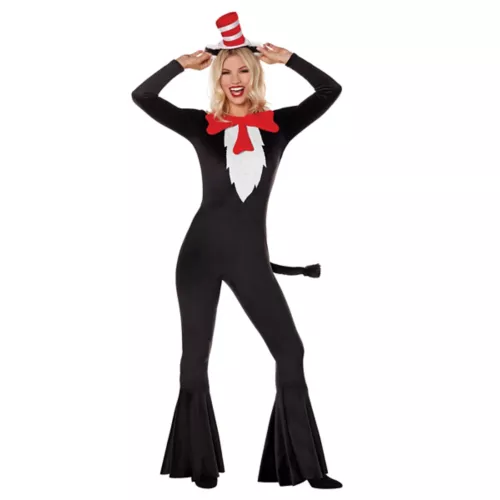 Adult Cat in the Hat Bell Bottom Costume -  Dr. Seuss