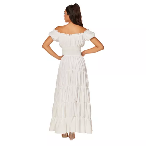 Adult White Peasant Dress